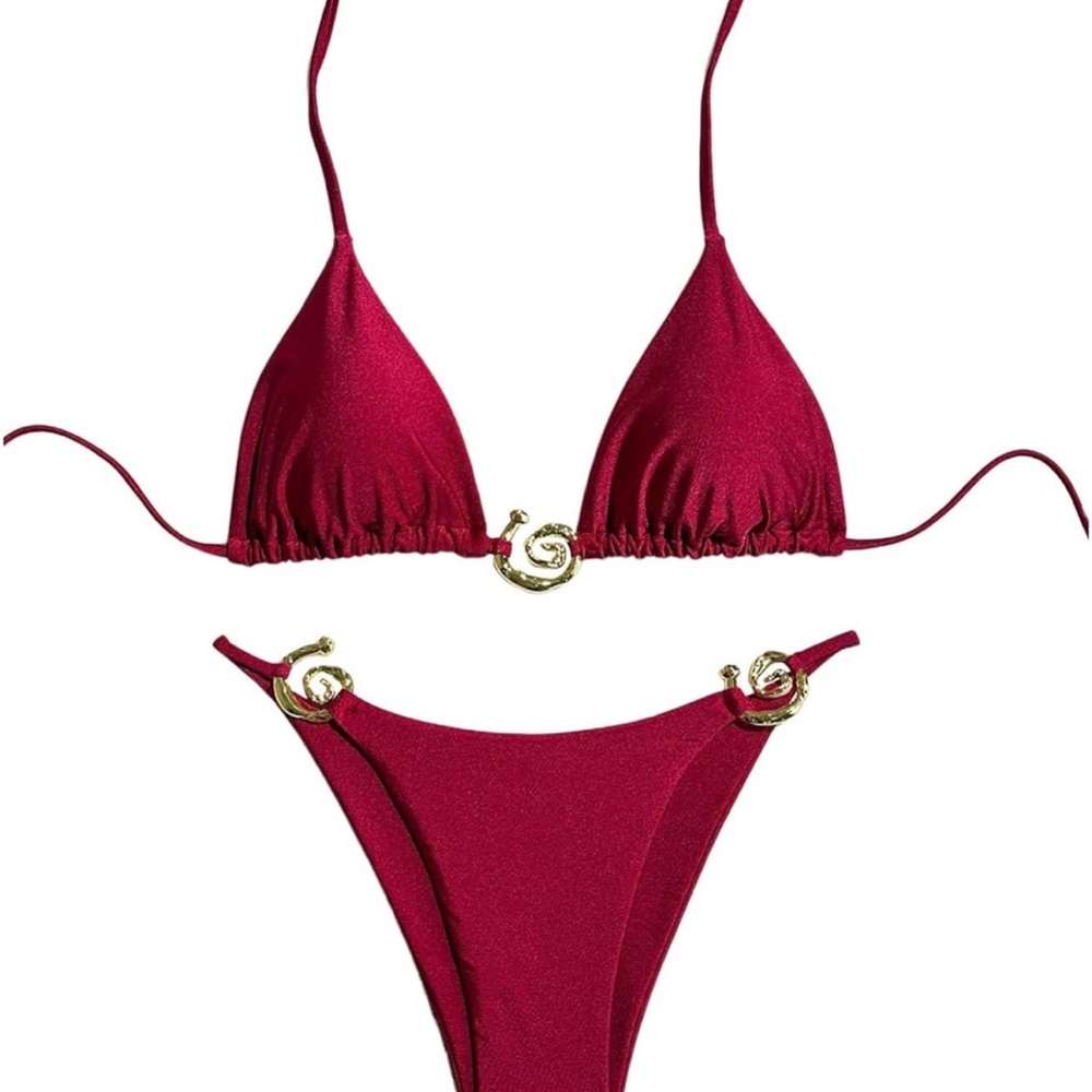 Elegant Red Bikini Set